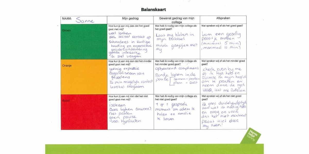 Voorbeeld balanskaart