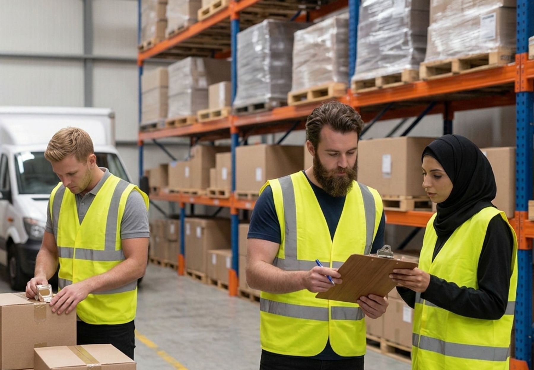 Logistiek hulpvaardige medewerkers